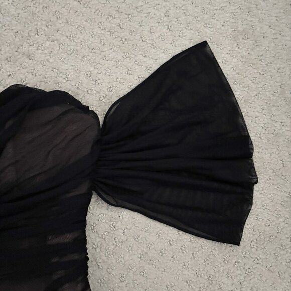 Nookie Dita Black Strapless Mesh Gown Women’s Size Medium Dress - Picture 4 of 10